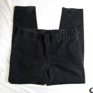 Soft Surroundings Pants Black/Gray Pull-On Elastic Waist Stretch Women's Size XL
